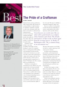 The Pride of a Craftsman Article